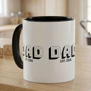 Schwarzer, fetter, etablierter Dad im Varsity-Stil Tasse