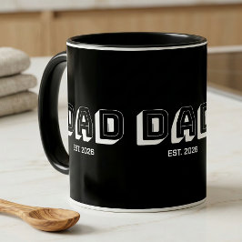 Schwarzer Fetter Varsity-Gründungsvater Tasse