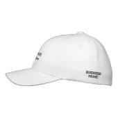 Schwarzer Firmenname bestickt auf Cap Bestickte Baseballkappe (Links)