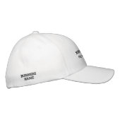 Schwarzer Firmenname bestickt auf Cap Bestickte Baseballkappe (Rechts)