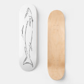 Schwarzer Fisch Skateboard (Vorderseite)