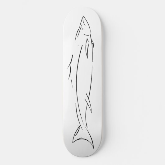 Schwarzer Fisch Skateboard (Vorderseite)