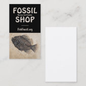 Schwarzer Fischfossil Visitenkarte (Vorne/Hinten)