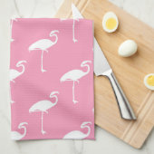 Schwarzer Flamingo tropischer Flamingos rosa Hinte Handtuch (Viertel Falte)