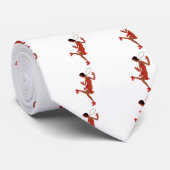 Schwarzer Flapper mit roter Folge Krawatte (Gerollt)