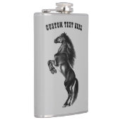 Schwarzer Flasche mit benutzerdefiniertem Text Flachmann (Rechts)