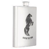 Schwarzer Flasche mit benutzerdefiniertem Text Flachmann (Rechts)