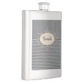 Schwarzer Flasche Streifen Flachmann (Rechts)