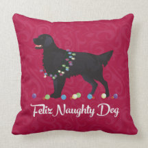 Schwarzer Flat Coated Retriever Feliz Naughty Dog