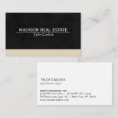 Schwarzer Fleck / Beige Trimm Visitenkarte (Vorne/Hinten)