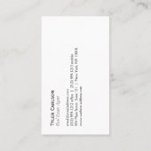 Schwarzer Fleck / Beige Trimm / Zuhause-Logo Visitenkarte (Rückseite)