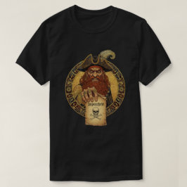 Schwarzer Fleck Piratenwarnung T-Shirt