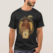 Schwarzer Fleck Piratenwarnung T-Shirt (Vorderseite)