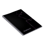 Schwarzer Flieder Personalisiert Notizblock (Rechte Seite)