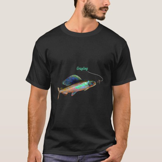 Schwarzer Fliegenanbau T-Shirt (Vorderseite)