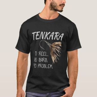 Schwarzer Flieger Tenkara Fly Fishing T - Shirt No