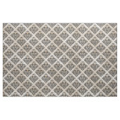 Schwarzer Flora-Damast auf Creme Stoff (Fat Quarter (45,7 x 55,9 cm))