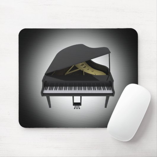 Schwarzer Flügel: Modell 3D: Mousepad (Mit Mouse)