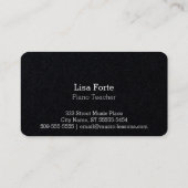 Schwarzer Flügel Visitenkarte (Rückseite)