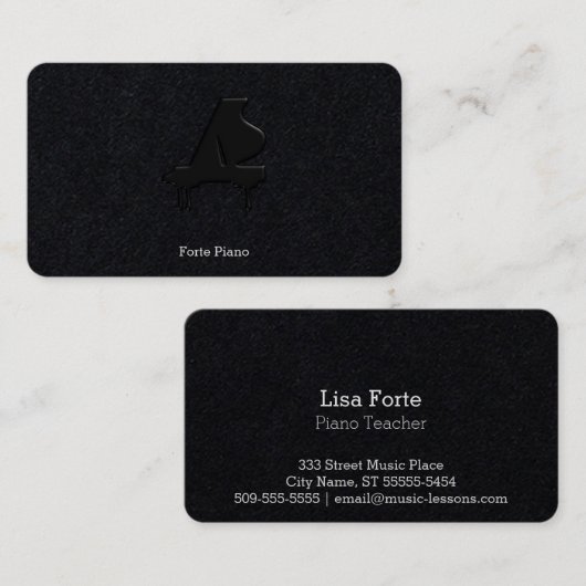 Schwarzer Flügel Visitenkarte (Vorne/Hinten)