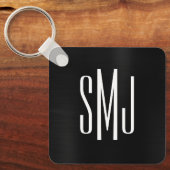 Schwarzer Fohlen-Dreibuchstabe Schlüsselanhänger (Vorderseite)