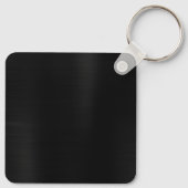 Schwarzer Fohlen-Dreibuchstabe Schlüsselanhänger (Rückseite)