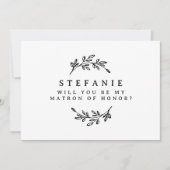 Schwarzer Foliage Wreath ist mein Ehrentrick Einladung (Vorderseite)