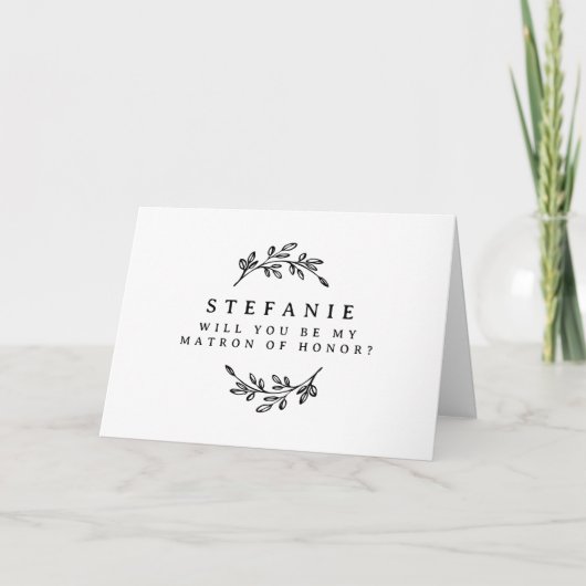 Schwarzer Foliage Wreath ist mein Ehrentrick Karte (Vorderseite)