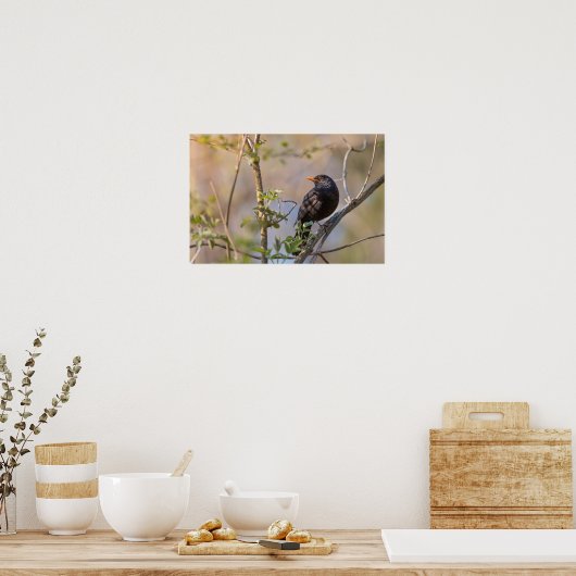 Schwarzer Foto Poster (Küche)