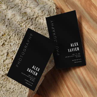 Schwarzer Fotograf Visitenkarte