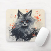 Schwarzer Fox-Tinte Mousepad (Mit Mouse)