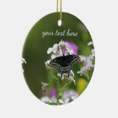 Schwarzer Frackschmetterling Keramikornament (Rechts)