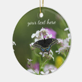 Schwarzer Frackschmetterling Keramikornament (Links)