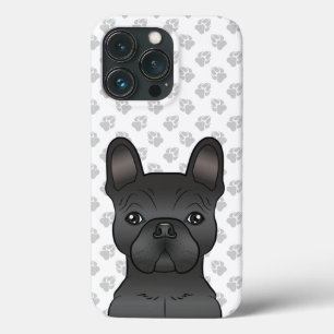 Schwarzer Französische Bulldogge / Frenchie Cartoo Case-Mate iPhone Hülle