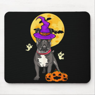 Schwarzer Französische Bulldogge Hexe Halloween Ko Mousepad