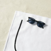 Schwarzer französischer Bulldog, der zu Seinen Pun Strandtuch (Beispiel)