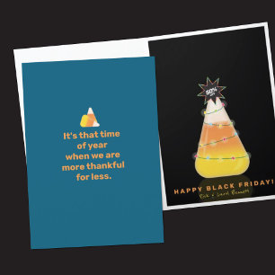 Schwarzer Freitag Candy Corn Baum Grußkarte Karte