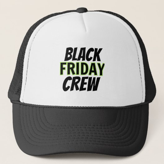 Schwarzer Freitag Crew Truckerkappe (Vorderseite)