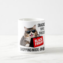 Schwarzer Freitag Einkaufsmodus Ein Lustige Katze