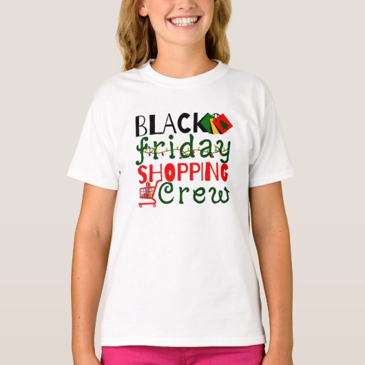 Schwarzer Freitag Einkaufsteam T-Shirt (Vorderseite)