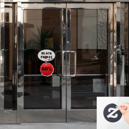 Schwarzer Freitag Fensteraufkleber (Büro Tür)