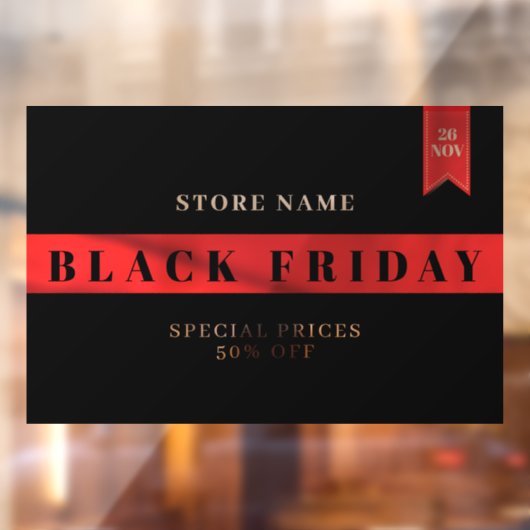 Schwarzer Freitag Fensteraufkleber (Blatt 2)