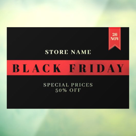 Schwarzer Freitag Fensteraufkleber (Blatt 3)