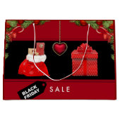 Schwarzer Freitag Große Geschenktüte (Vorderseite)