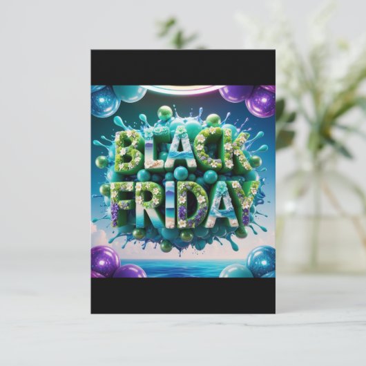 Schwarzer Freitag inspiriert Save The Date (Stehend Vorderseite)