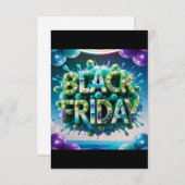 Schwarzer Freitag inspiriert Save The Date (Vorne/Hinten)