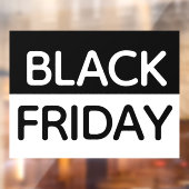 Schwarzer Freitag - Modernes, minimalistisches Sch Fensteraufkleber (Blatt 2)