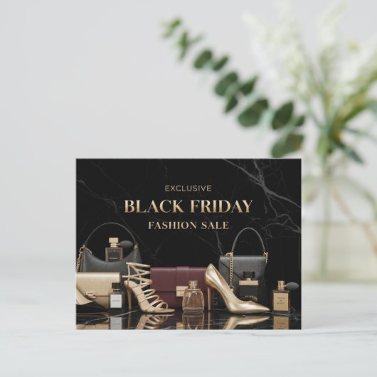 Schwarzer Freitag Postkarte (Stehend Vorderseite)