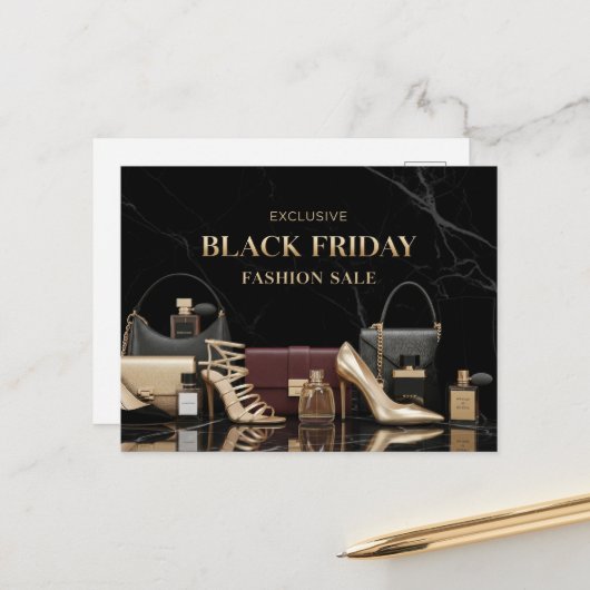 Schwarzer Freitag Postkarte (Vorderseite/Rückseite Beispiel)