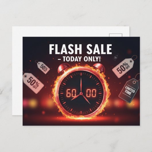 Schwarzer Freitag Postkarte (Vorne/Hinten)